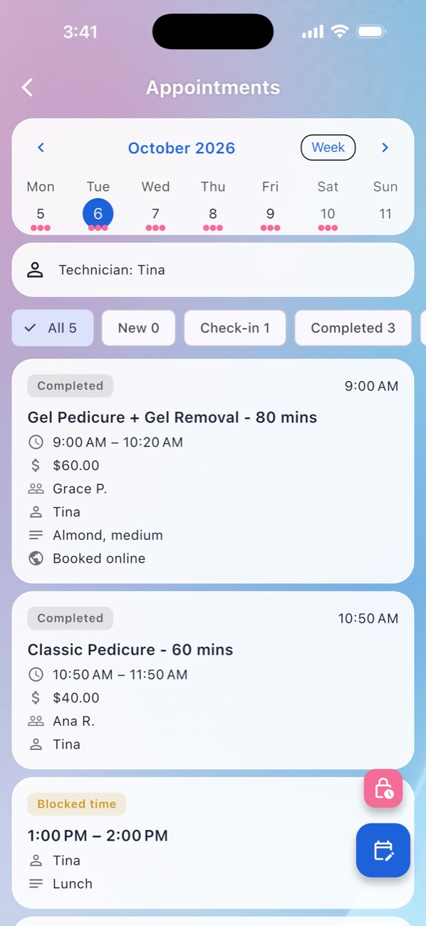 EraPOS Hub: Appointments