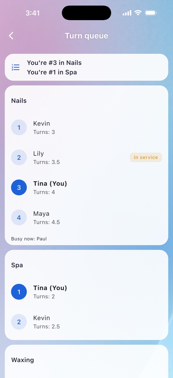 EraPOS Hub: Turn queue