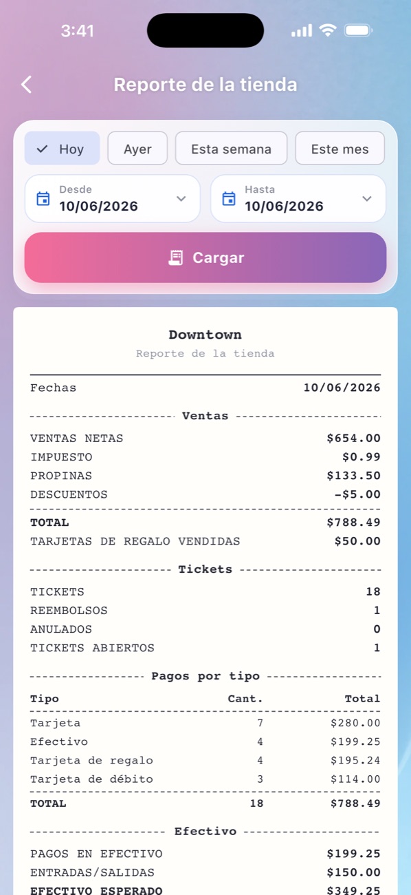 EraPOS Hub: Cierre del día